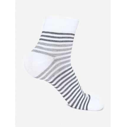 Rosolly 5 Pairs Men's Casual Cotton Blended Printed Mid-Calf length Socks (Assorted)