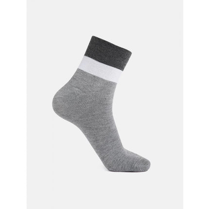 Rosolly 5 Pairs Men's Casual Cotton Blended Solid Ankle length Socks (Assorted)