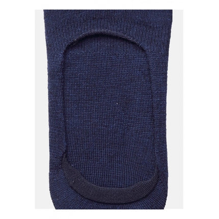 Rosolly 5 Pairs Unisex Casual Cotton Blended Solid No-show Socks (Navy)