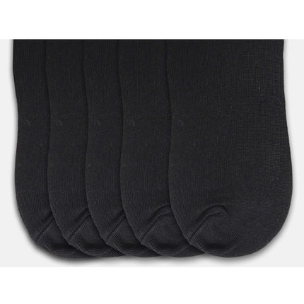 Rosolly 5 Pairs Unisex Casual Cotton Blended Solid Ankle length Socks (Black)