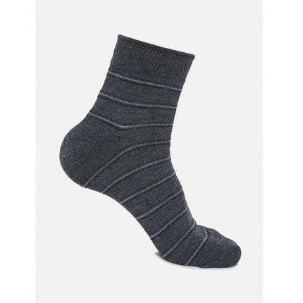 Rosolly 5 Pairs Men's Casual Cotton Blended Printed Mid-Calf length Socks (Assorted)