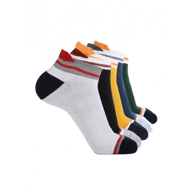 Rosolly 5 Pairs Unisex Casual Cotton Blended Printed Ankle length Socks (Assorted)