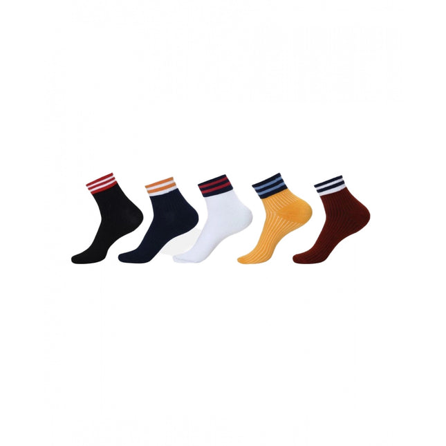 Rosolly 5 Pairs Unisex Casual Cotton Blended Printed Ankle length Socks (Assorted)