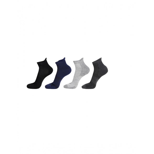 Rosolly 5 Pairs Unisex Casual Cotton Blended Solid Ankle length Socks (Assorted)