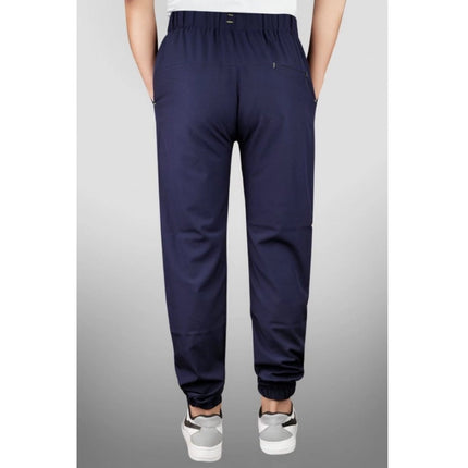 Rosolly Men's Polyster Solid Track Pant-Lower (Navy Blue)