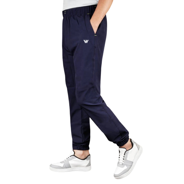 Rosolly Men's Polyster Solid Track Pant-Lower (Navy Blue)