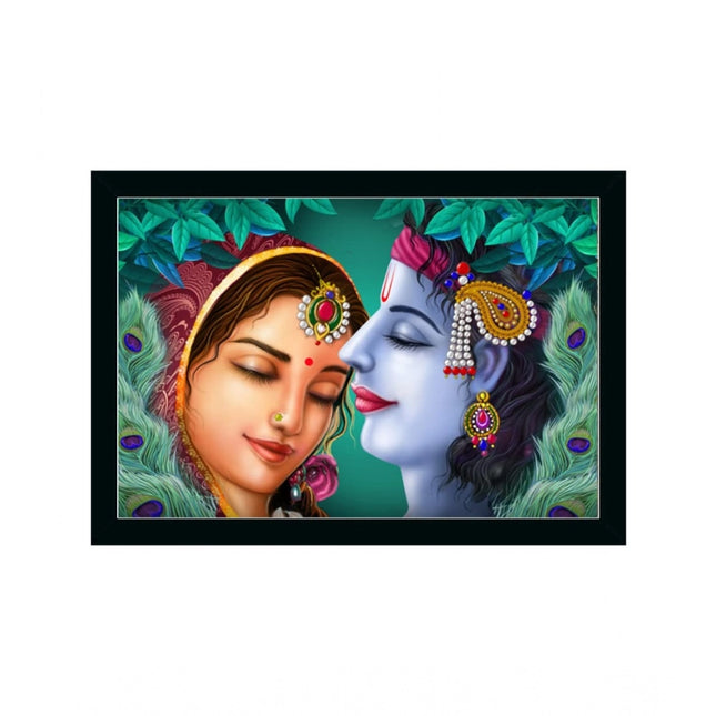 Rosolly Beautiful Radha Krishna Vinyl Sparkle Coated with Synthetic Photo Frame (Multicolor)