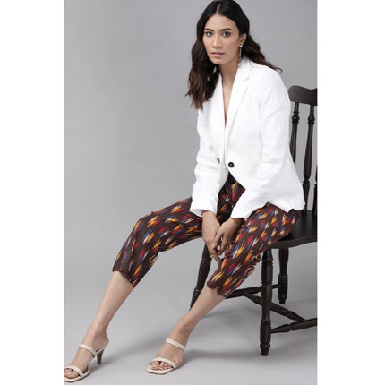 Rosolly Women's Casual Printed Cotton Trouser Pant (MultiColor)