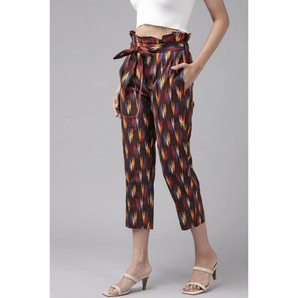 Rosolly Women's Casual Printed Cotton Trouser Pant (MultiColor)