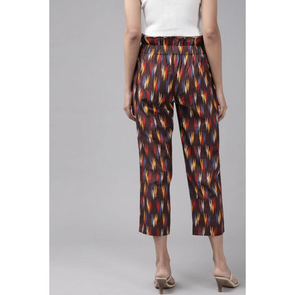 Rosolly Women's Casual Printed Cotton Trouser Pant (MultiColor)