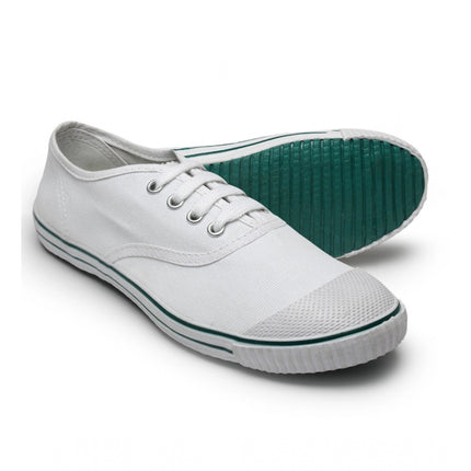 Rosolly Unisex Cotton School Shoe Lace-Up (White)