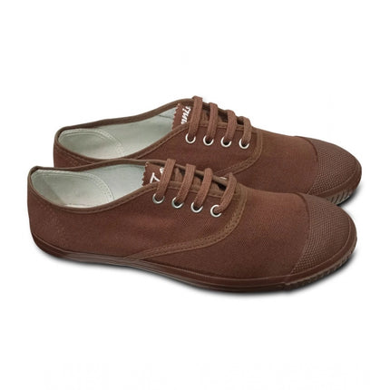 Rosolly Unisex Cotton School Shoe Lace-Up (Brown)
