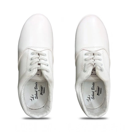 Rosolly Boy's Rexine School Shoe Lace-Up (White)