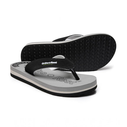 Rosolly Unisex Rubber Comfortable Orthopedic Doctor Slipper and Flip Flops (Grey)