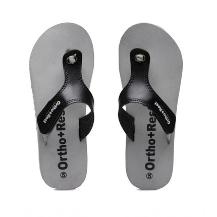 Rosolly Unisex Rubber Comfortable Orthopedic Doctor Slipper and Flip Flops (Grey)