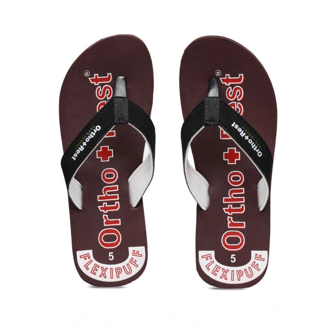 Rosolly Unisex Rubber Comfortable Orthopedic Doctor Slipper and Flip Flops (Maroon)
