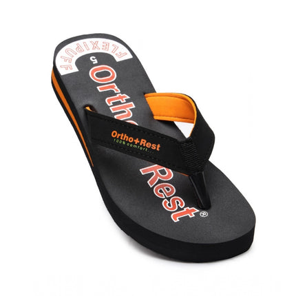Rosolly Unisex Rubber Comfortable Orthopedic Doctor Slipper and Flip Flops (Black)