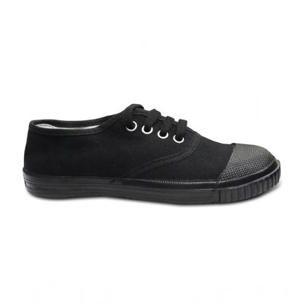 Rosolly Unisex Cotton School Shoe Lace-Up (Black)