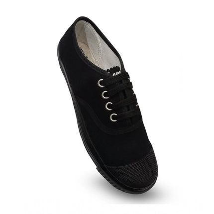 Rosolly Unisex Cotton School Shoe Lace-Up (Black)