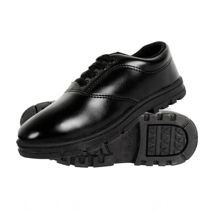 Rosolly Boy's Rexine School Shoe Lace-Up (Black)