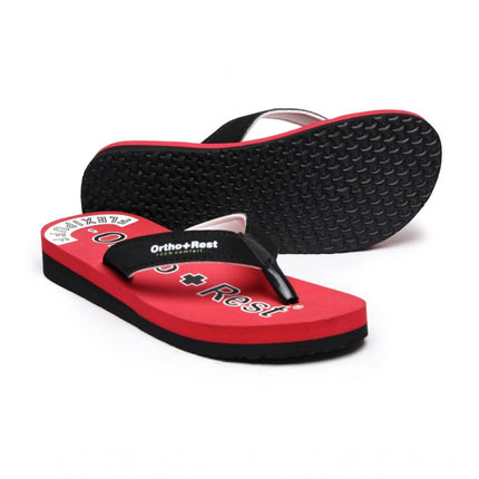 Rosolly Unisex Rubber Comfortable Orthopedic Doctor Slipper and Flip Flops (Red)