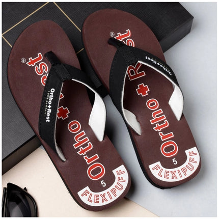 Rosolly Unisex Rubber Comfortable Orthopedic Doctor Slipper and Flip Flops (Maroon)