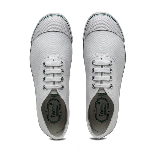 Rosolly Unisex Cotton School Shoe Lace-Up (White)