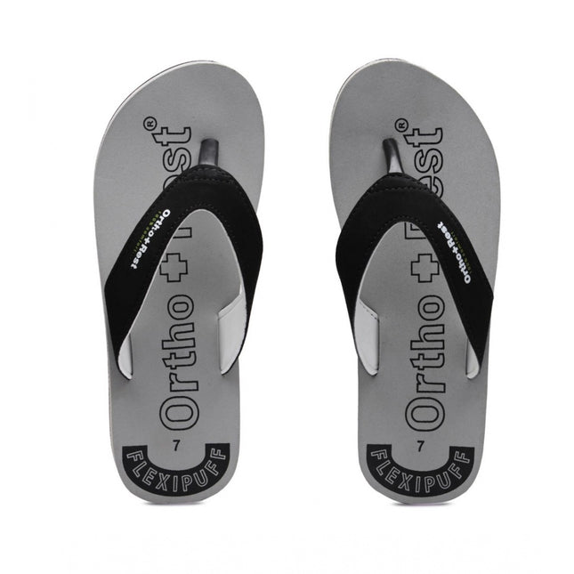 Rosolly Unisex Rubber Comfortable Orthopedic Doctor Slipper and Flip Flops (Grey)