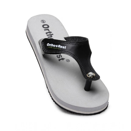 Rosolly Unisex Rubber Comfortable Orthopedic Doctor Slipper and Flip Flops (Grey)