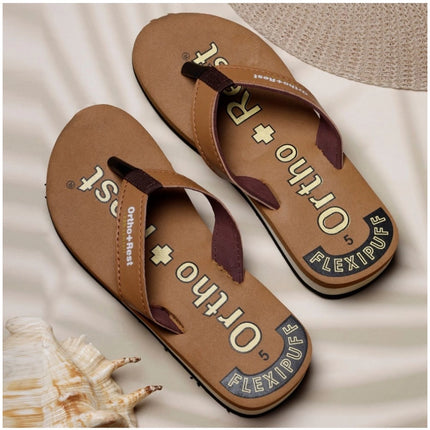 Rosolly Unisex Rubber Comfortable Orthopedic Doctor Slipper and Flip Flops (Brown)