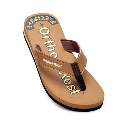 Rosolly Unisex Rubber Comfortable Orthopedic Doctor Slipper and Flip Flops (Brown)