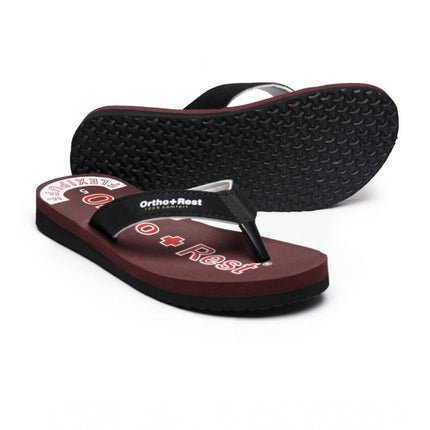 Rosolly Unisex Rubber Comfortable Orthopedic Doctor Slipper and Flip Flops (Maroon)