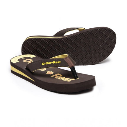 Rosolly Unisex Rubber Comfortable Orthopedic Doctor Slipper and Flip Flops (Brown)