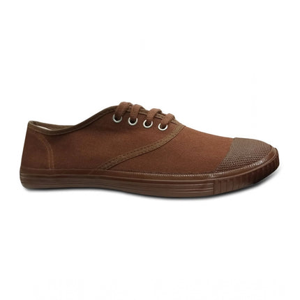 Rosolly Unisex Cotton School Shoe Lace-Up (Brown)
