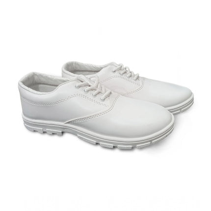 Rosolly Boy's Rexine School Shoe Lace-Up (White)