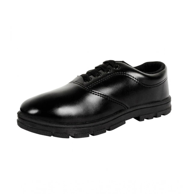 Rosolly Boy's Rexine School Shoe Lace-Up (Black)