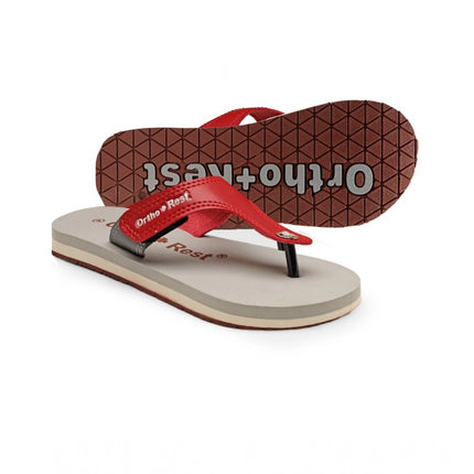 Rosolly Unisex Rubber Comfortable Orthopedic Doctor Slipper and Flip Flops (Maroon)