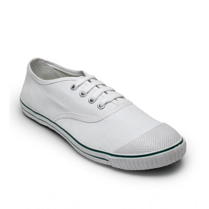 Rosolly Unisex Cotton School Shoe Lace-Up (White)