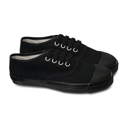 Rosolly Unisex Cotton School Shoe Lace-Up (Black)