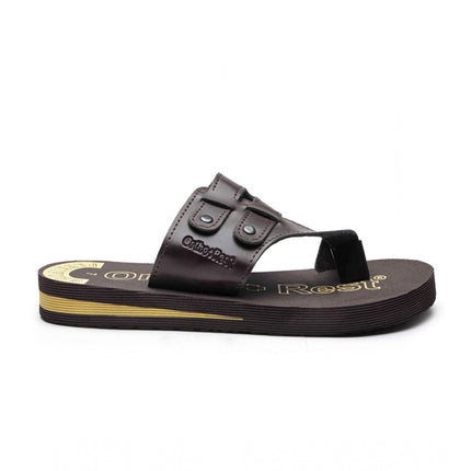 Rosolly Unisex Rubber Comfortable Orthopedic Doctor Slipper and Flip Flops (Brown)