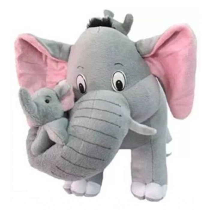 Rosolly Elephant with Baby Toy (Grey)