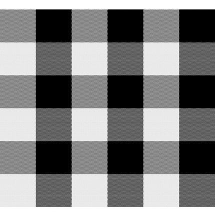 Rosolly Checked Cotton Place Mats Sets (Black)