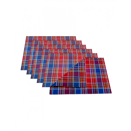 Rosolly Checked Cotton Place Mats Sets (Multicolor)