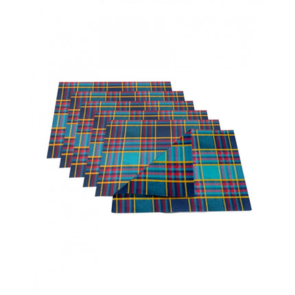 Rosolly Checked Cotton Place Mats Sets (Multicolor)