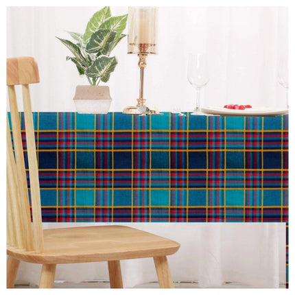 Rosolly Checked Cotton Checks Table Cloth (Multicolor)