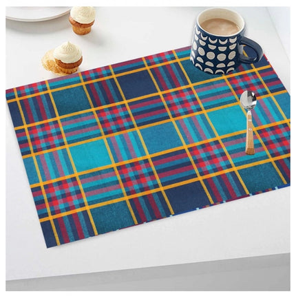 Rosolly Checked Cotton Place Mats Sets (Multicolor)
