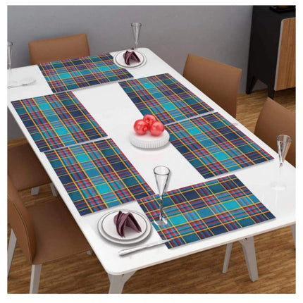 Rosolly Checked Cotton Place Mats Sets (Multicolor)