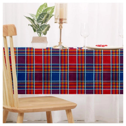 Rosolly Checked Cotton Checks Table Cloth (Multicolor)