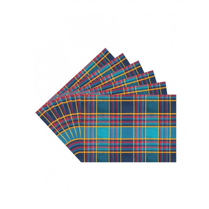 Rosolly Checked Cotton Place Mats Sets (Multicolor)