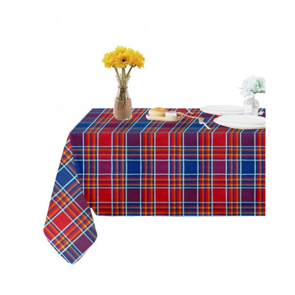 Rosolly Checked Cotton Checks Table Cloth (Multicolor)